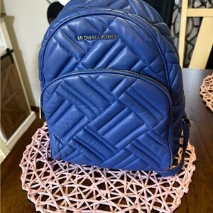 Michael Kors Blue Quilted Backpack